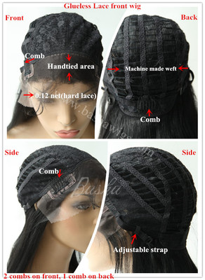 Glueless lace front wig -cap