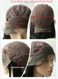 Lace front wig with strech lace back- cap